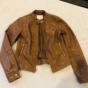 Pleather Camel Colored Jacket